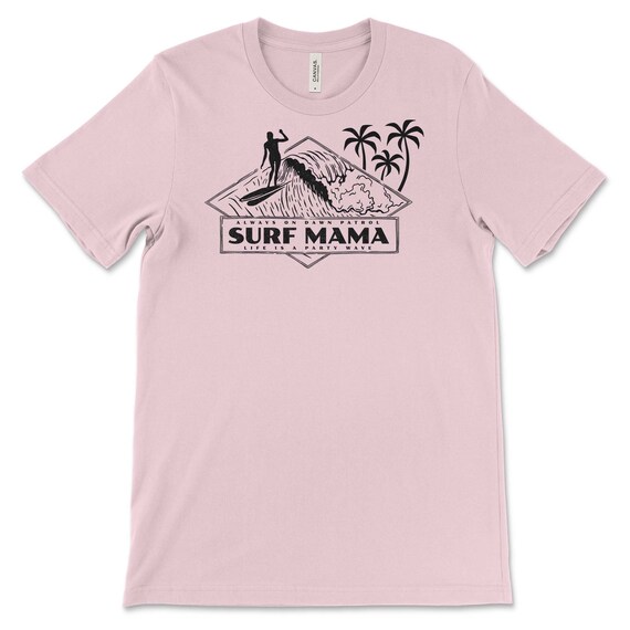 Surf Mama Wave Rider T-shirt, Surf Mom Shirt, Retro Surfing Mom