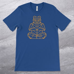 Yoga Bear Graphic Tee, Geometric Bear Unisex T-Shirt