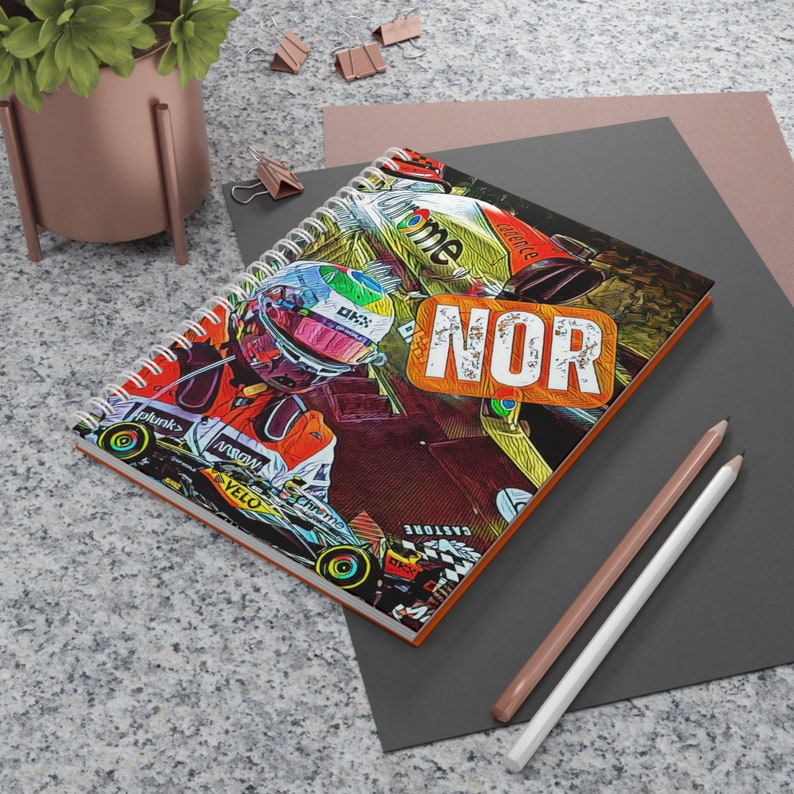 F1 Notebook Design Lando Norris Mclaren F1 Silverstone Spiral Notebook Journal | Gift ...