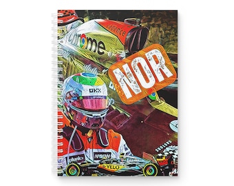 Lando Norris Mclaren  F1 Silverstone Spiral Notebook Journal | Gift Shipes from EU