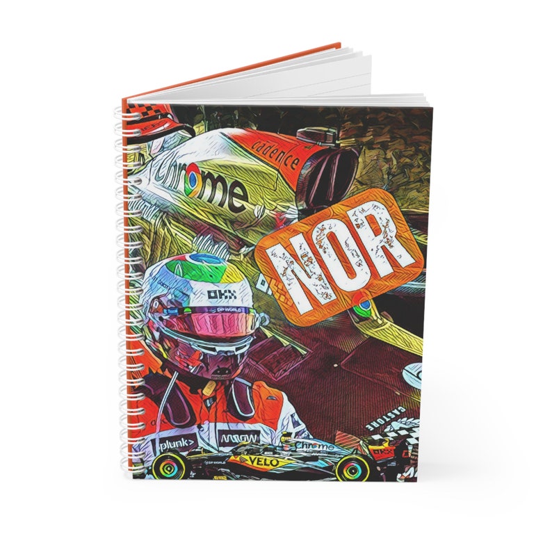 F1 Notebook Design Lando Norris Mclaren F1 Silverstone Spiral Notebook Journal | Gift ...