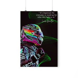 Lewis Hamilton Inspiring Quotes Poster Mercedes Formula 1  /  Gift F1 Fans
