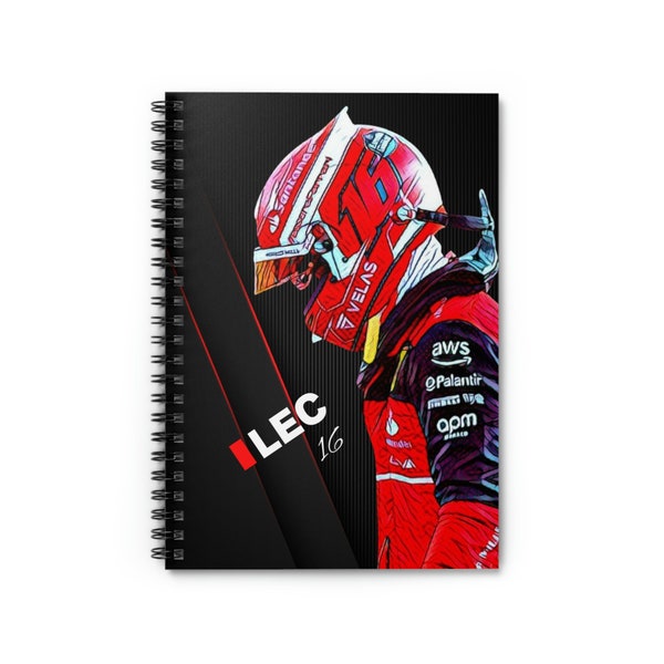 Charles Leclerc Ferrari Formula 1 Spiral Journal F1 Fan Gift Ships from USA Notebook