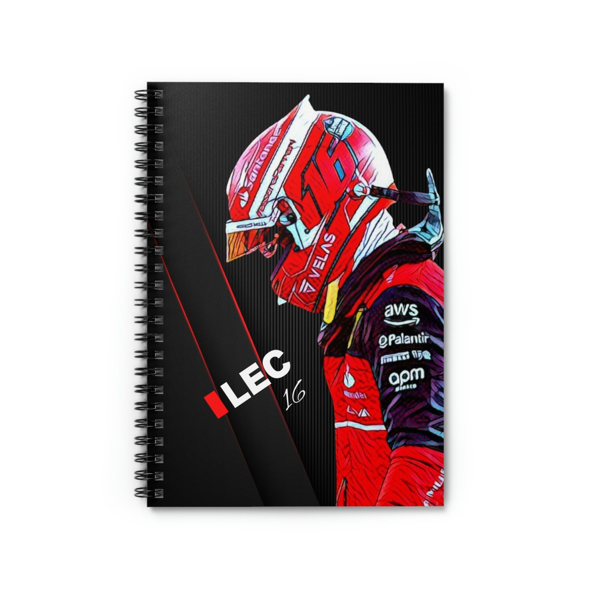 フェラーリ　ノートホルダー　希少 Charles Leclerc Ferrari Formula 1 Spiral Journal F1 Fan Gift