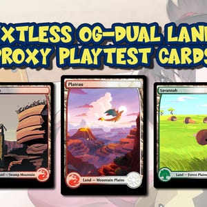 OG Dual Land Proxies - Textless - mtg - edh - pkmn - tcg