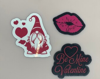 Valentines day themed stickers.