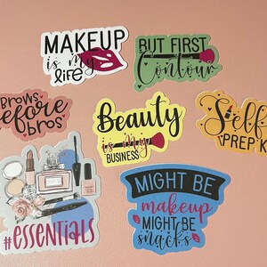 Pack d'autocollants sur le thème du maquillage