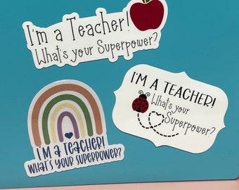 Teacher appreciation stickers.