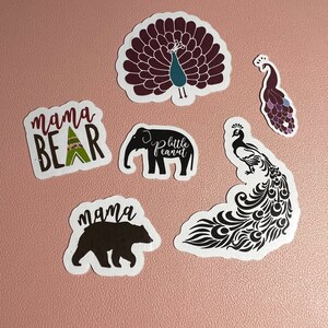 Ours, paons, éléphants, jolis paons, cadeaux pour adolescents, cadeaux pour elle, maman ours, petite cacahuète