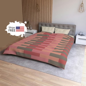 Geometric Duvet Cover AUTUMN gray
