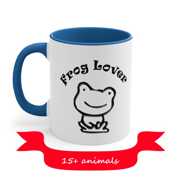 Funny Animal Lover Mug 11oz (Bear Cat Cow Dog Elephant Fish Frog Horse Monkey Mouse Pig Rabbit Seahorse Sheep Snake Tiger)