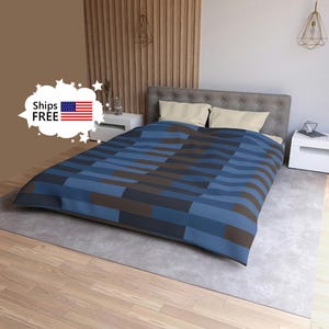 Geometric Duvet Cover MARINE gray