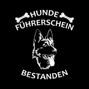 Hondenontwerp rijbewijs geslaagd T-shirt voor hondenbezitters om te wandelen voor mannen en vrouwen van bepaalde hondenrassen