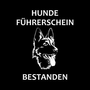 Hondenontwerp rijbewijs geslaagd T-shirt voor hondenbezitters om te wandelen, voor hondenbezitters van bepaalde hondenrassen