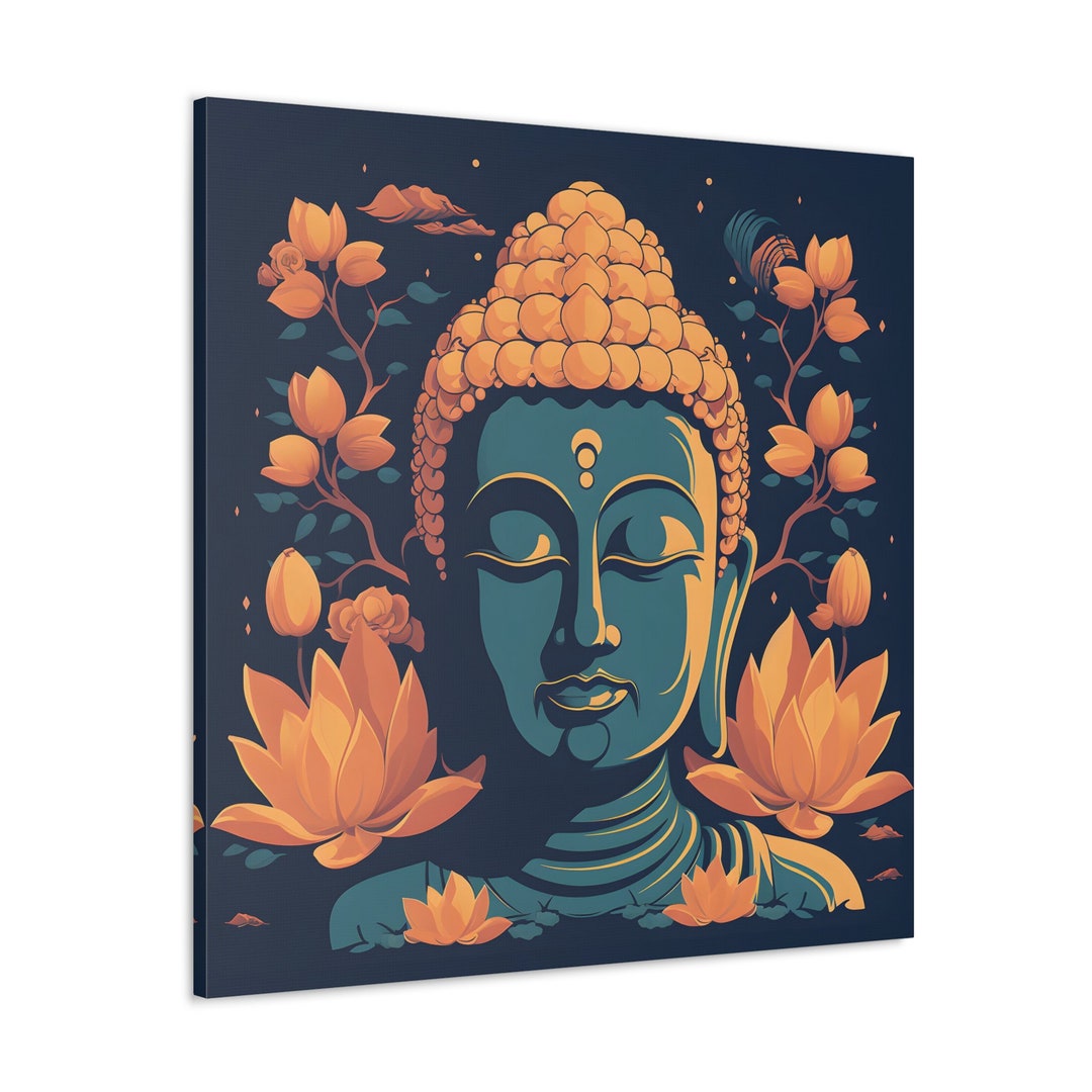 Buddah Head Boho Wall Art Buddah Art Buddah Wall Art Etsy