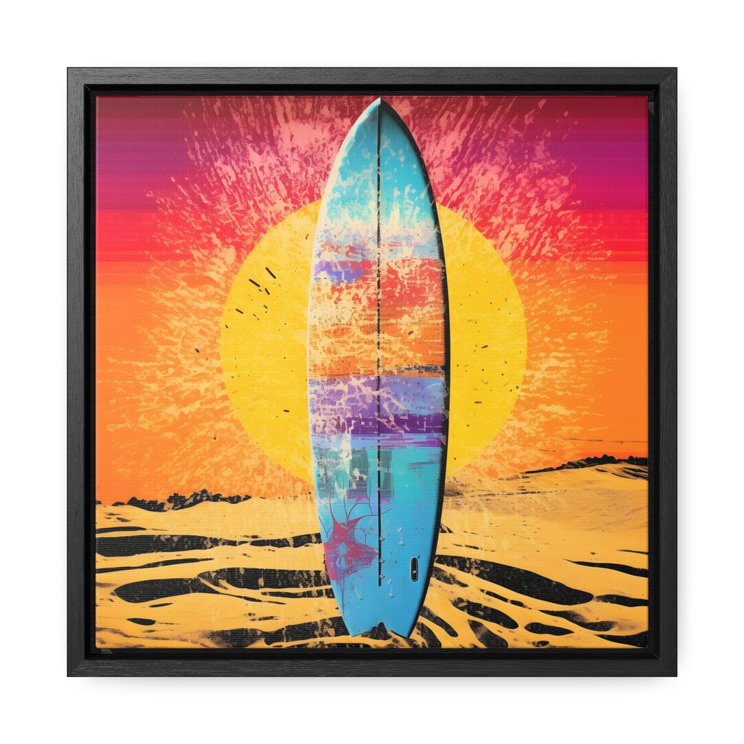 Surfboard Framed Wall Art Surfboard Art Beach Wall Art Etsy
