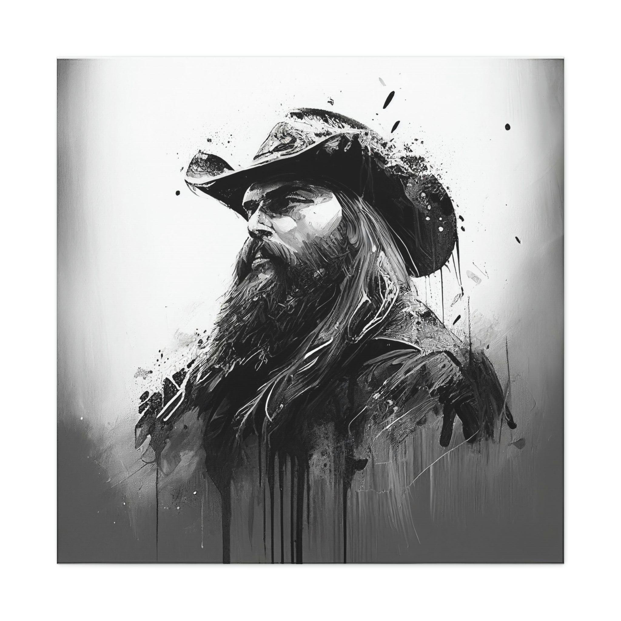 Chris Stapleton Oil on Canvas Art Print Chris Stapleton Art Etsy