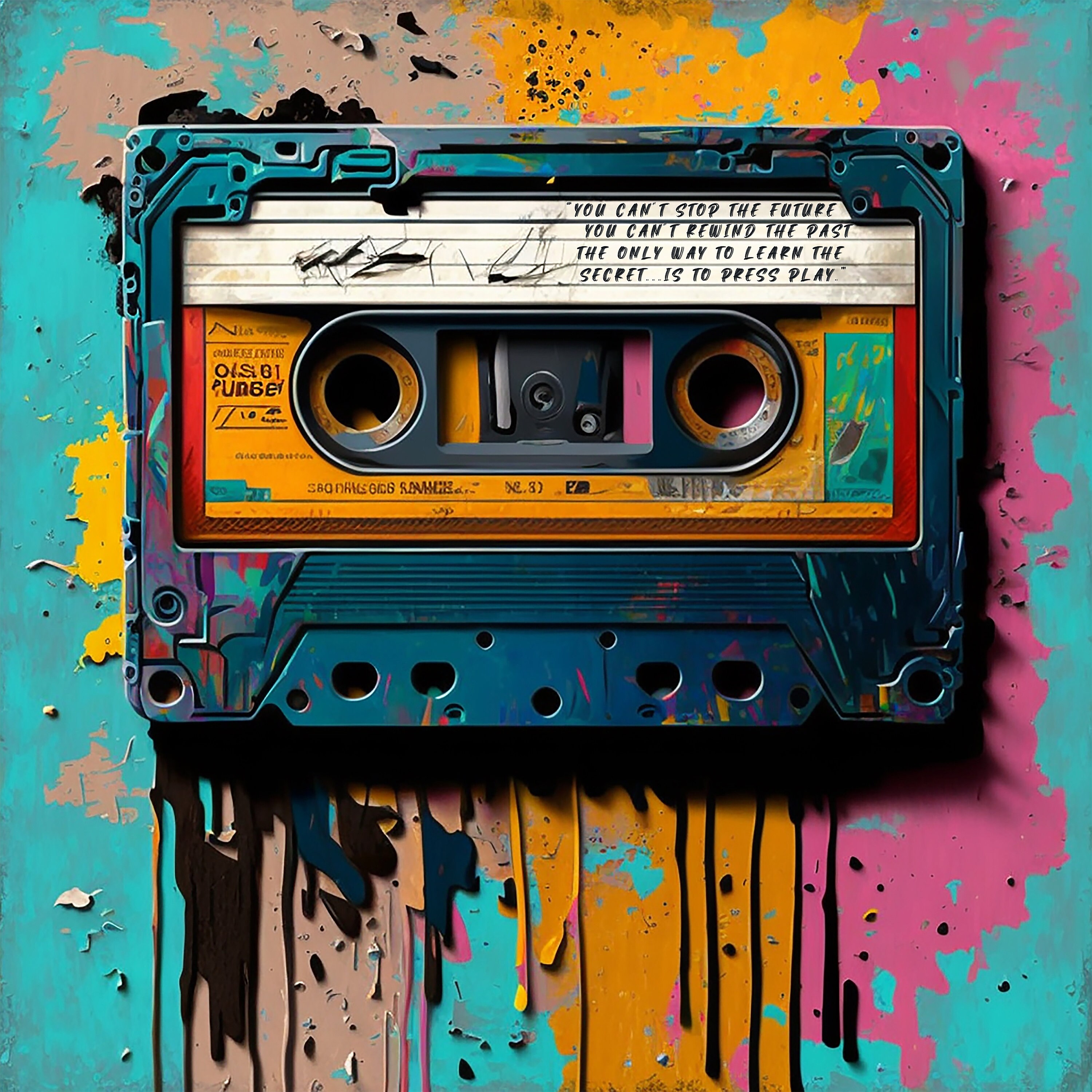 Cassette Tape Graffiti Pop Art Digital Download Art Print Etsy