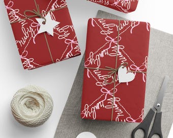 Julio, mes de nacimiento: papel de regalo rubí para regalos de cumpleaños, obsequios con código Morse, lazos rosas, gemas y caligrafía, diseño de celosía.