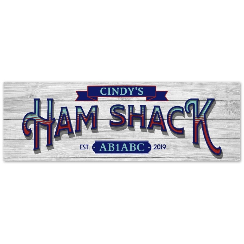 Personalized Ham Shack Sign, Ham Shack Sign, Amateur Radio Operator ...