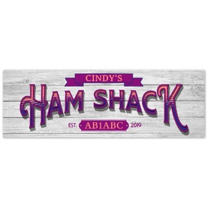 Personalized Ham Shack Sign, Ham Shack Sign, Amateur Radio Operator Gift, Ham Radio Gift, Ham Sign, Custom Metal Sign, Custom Call Sign