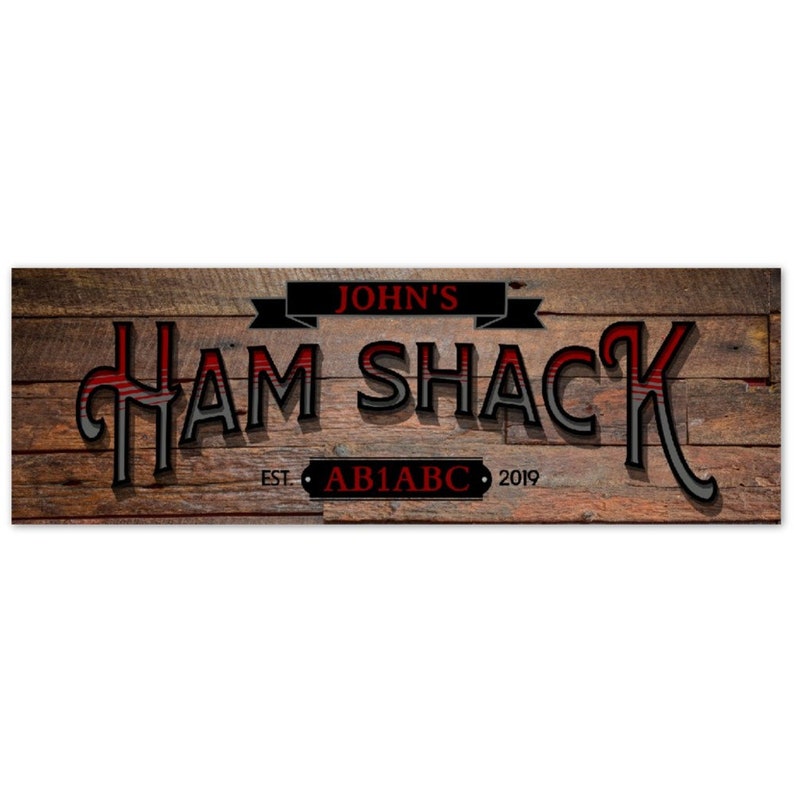 Personalized Ham Shack Sign, Ham Shack Sign, Amateur Radio Operator ...