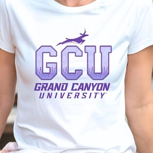 GCU T-Shirt Lavender GCU Collegiate Letters Mom GCU Grand Canyon University Licensed Merch Christian Apparel Gift Her Gift for Mom Teacher