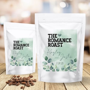 Personalized Coffee Pouch Wedding Favor Custom Coffee Bag Coffee Lover Unique Favor Coffee Favor Bridal Shower Baby Shower Favor