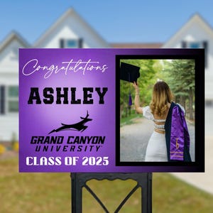 custom yard sign gcu graduate graduation alumni grad party personalized corrugated plastic yard sign