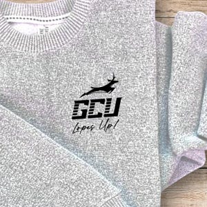 GCU Embroidered Knit Luxury Sweatshirt Unisex Grand Canyon University Graduation Lope Alumni Gift for Him Her Mom Dad Teacher Mothers Day