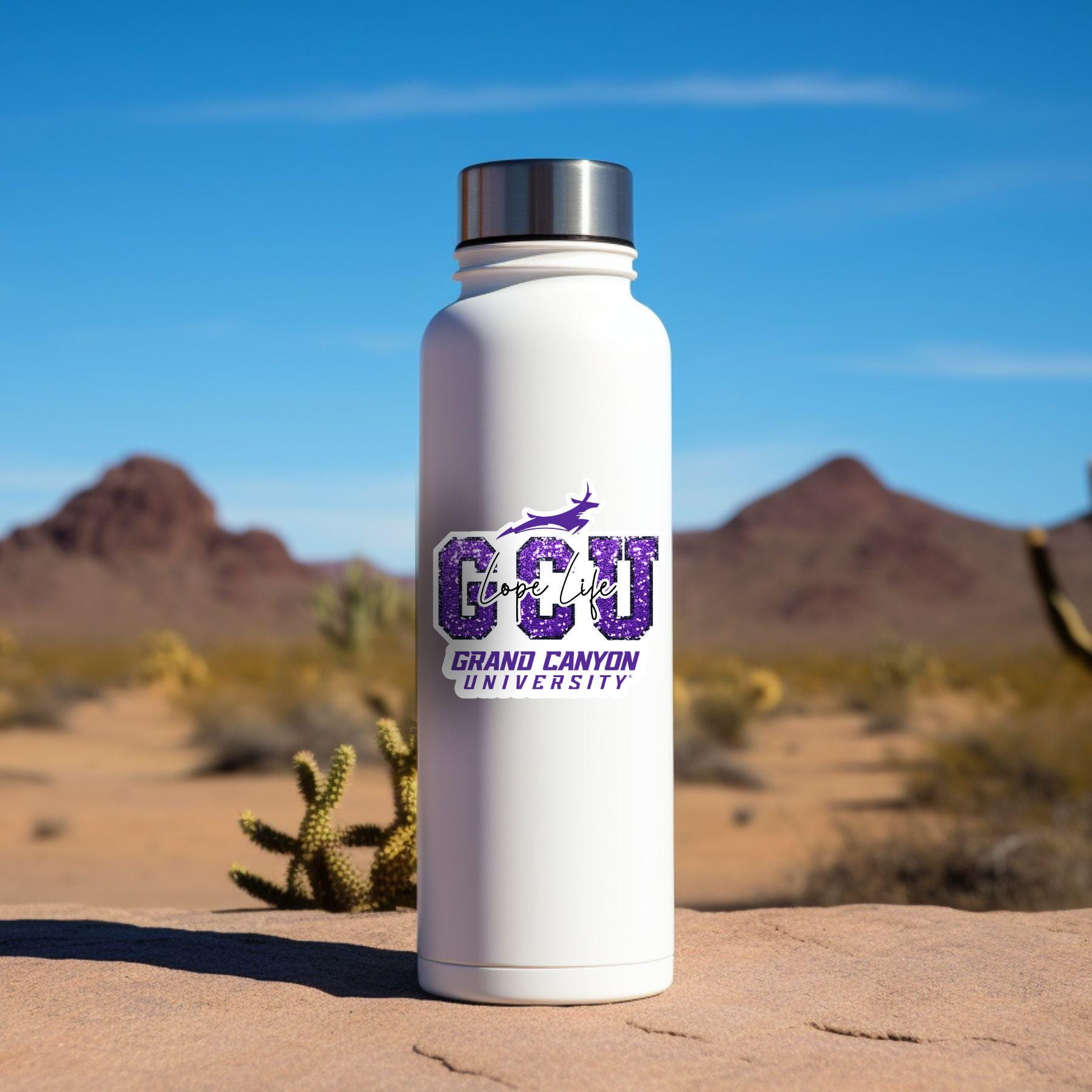 GCU Purple Glitter Sticker Grand Canyon University Lope Life Laptop ...
