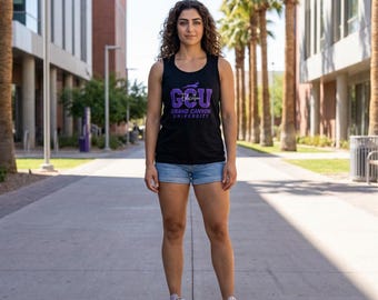 Camiseta regata roxa da GCU, programa de graduação, esporte, beisebol, futebol, negócios, educação, enfermagem, Lope, Universidade Grand Canyon, fé, presente para ela.