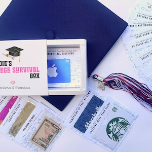 College Survival Gift Card College Bound Care Package High School Graduation Gift Personalized Gift College Student Cash Holder Money Holder