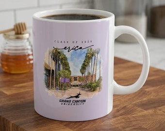 Custom GCU Grand Canyon University Coffee Mug Ceramic (11oz, 15oz) College Student Gift for Mom Him Her