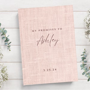 Wedding Vow Book of Promises Hard Cover Wedding Ceremony Vow Booklets, Speech Notes, Wedding Gift, Couple Engagement Gift, Bride Groom Gift