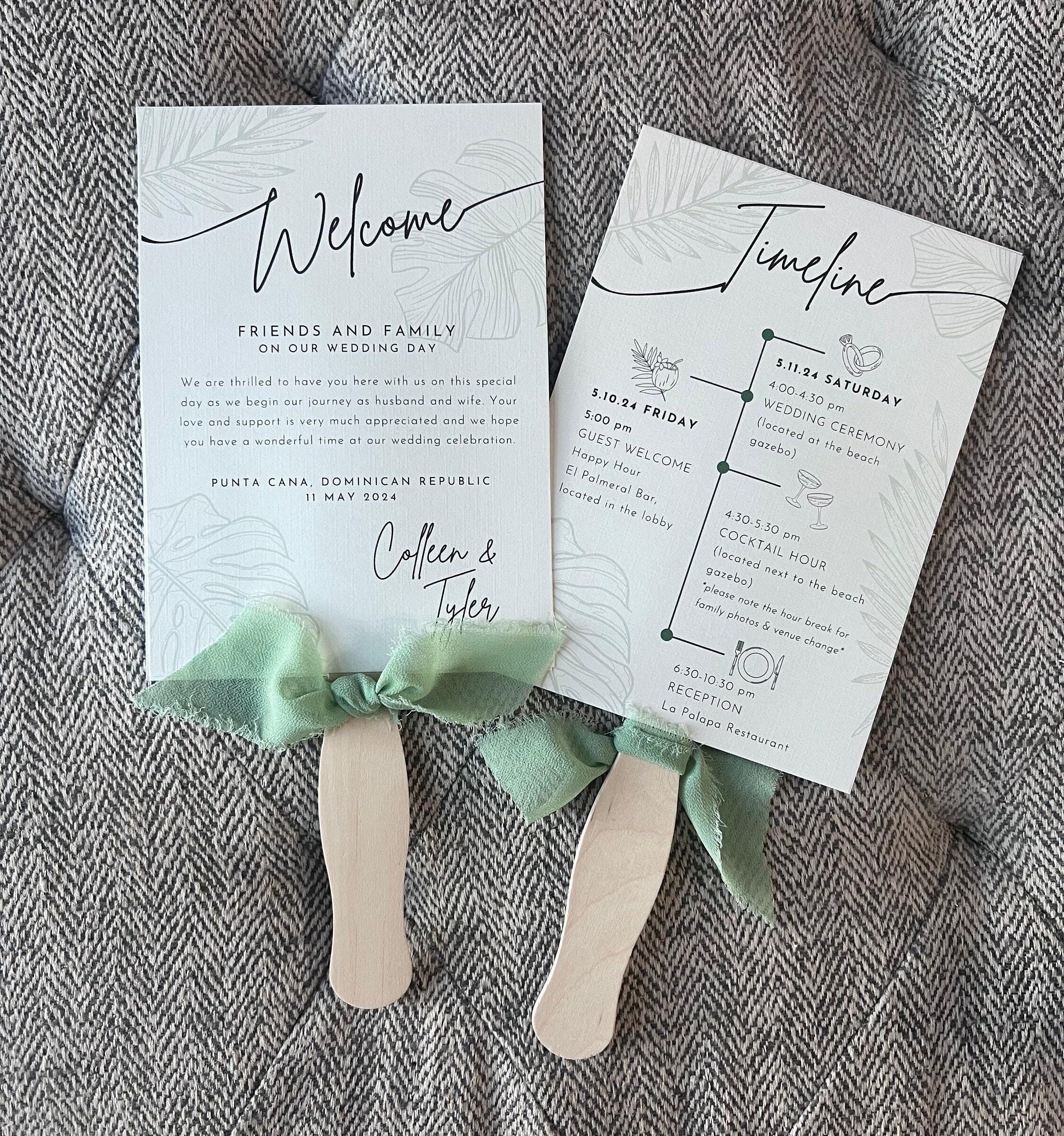 Wedding Program Fan