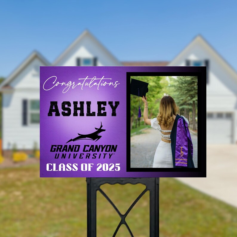 custom yard sign gcu graduate graduation alumni grad party personalized corrugated plastic yard sign