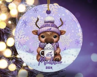 GCU 2025 Baby Lope Grand Canyon University Anpassad keramisk julgransprydnad Juldekoration Julklappspresent Student Lope-present till henne