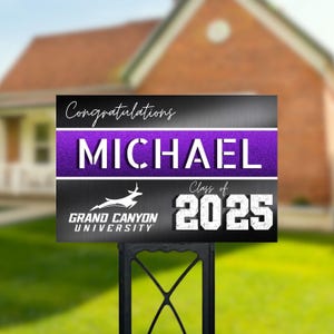 custom yard sign gcu graduate graduation alumni grad party personalized corrugated plastic yard sign