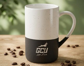 Caneca de café personalizada com gravação da GCU (Grand Canyon University), caneca de cerâmica Speckled Wayland, 384 ml (gravação) - Presente para mãe, estudante e pai.
