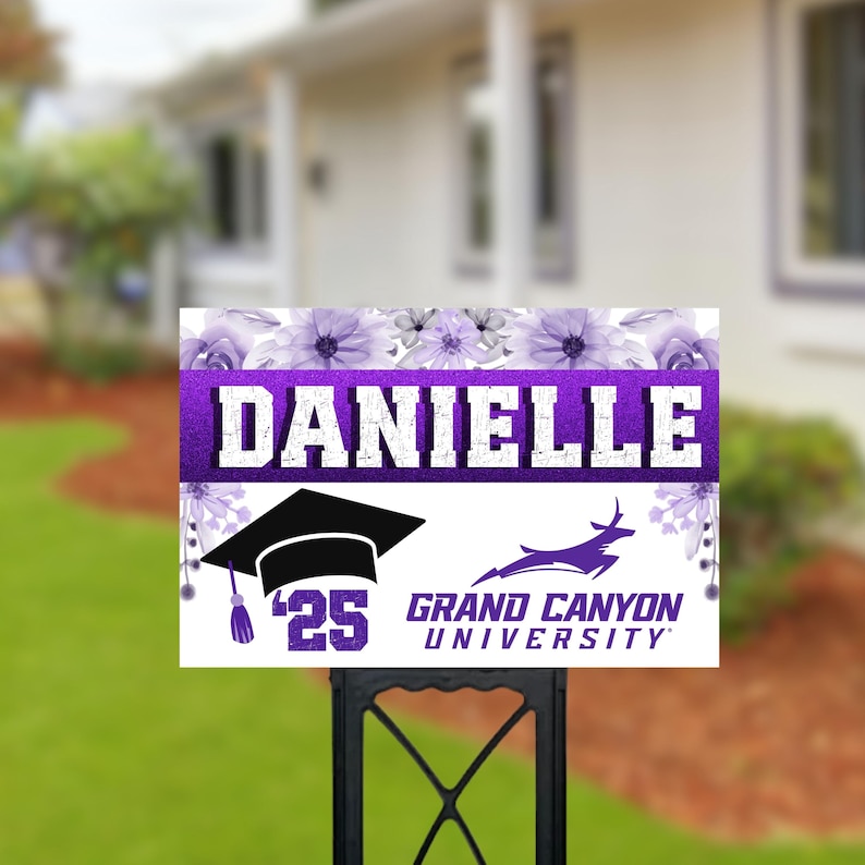 custom yard sign gcu graduate graduation alumni grad party personalized corrugated plastic yard sign