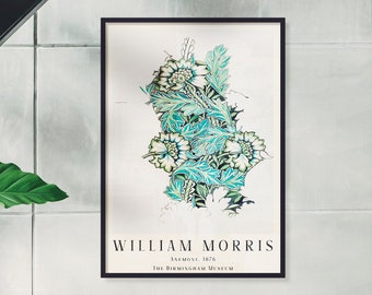 William Morris Printable Art - William Morris Poster, William Morris Wall Art, Floral Wall Art, Museum Exhibition Poster,INSTANT DOWNLOAD