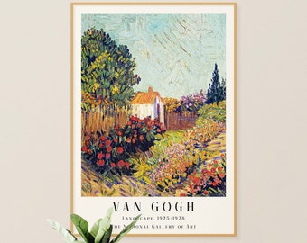 Van Gogh Landscape Art Print: Museum Exhibition Poster (Instant Download)