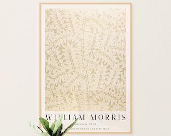 William Morris Floral Art Print: Museum Exhibition Poster (Instant Download)