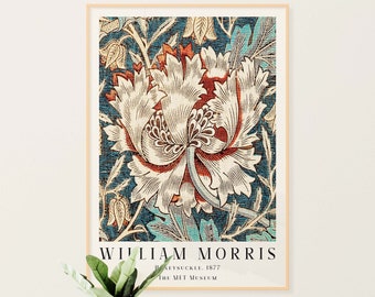 William Morris Printable Art - William Morris Poster, William Morris Wall Art, Honeysuckle Poster, Museum Exhibition Poster,INSTANT DOWNLOAD