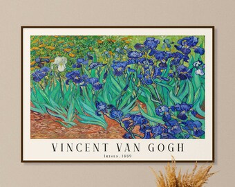 Van Gogh utskrivbar konst - Van Gogh-affisch, Van Gogh-väggkonst, Blå iris-affisch, Van Gogh-dekor, museumsutställning, DIREKT NEDLADDNING