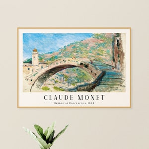 Claude Monet Printable Art - Bridge at Dolceacqua, Monet Wall Art, Monet Poster, Monet Exhibition, Museum Exhibition, INSTANT DOWNLOAD