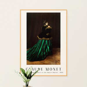 Claude Monet Printable Art - Woman Portrait, Monet Wall Art, Monet Poster, Monet Exhibition Poster, Museum Exhibition,INSTANT DOWNLOAD