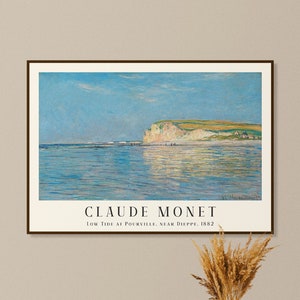 Claude Monet Printable Art - Low Tide at Pourville, Landscape Print, Monet Wall Art, Monet Poster, Monet Exhibition Poster, INSTANT DOWNLOAD