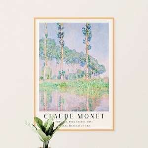 Claude Monet Printable Art - Poplars Print, Monet Wall Art, Monet Poster, Monet Exhibition Poster, Museum Exhibition, INSTANT DOWNLOAD